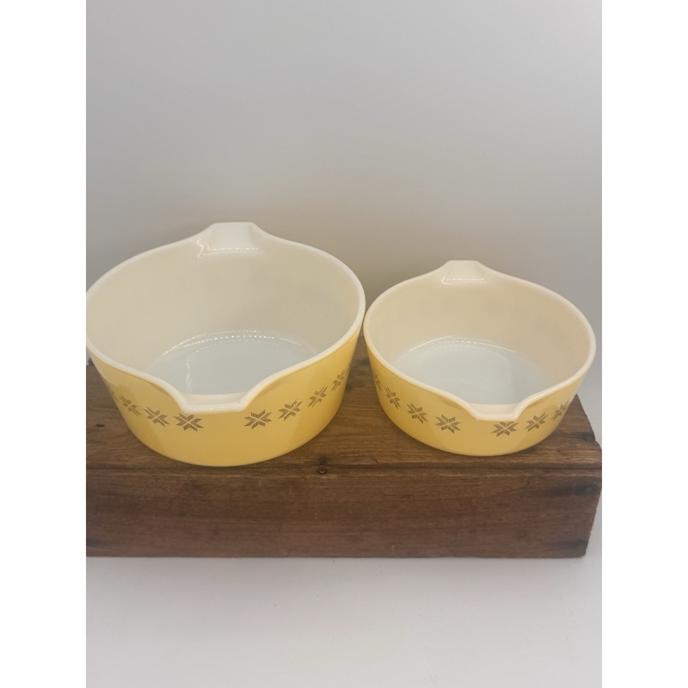Pyrex Town & Country Brown & Yellow 474B 1.5 QT & 472 1.5 PT Casserole Dishes - Picture 10 of 15